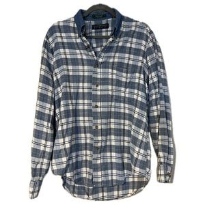 Claybrooke Outdoors M Blue Plaid Flannel